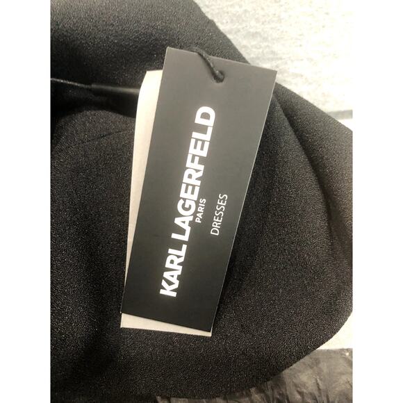 Karl Lagerfeld Paris Womens Black V-Neck Jumpsuit  Size 16 -NWT - Picture 11 of 11